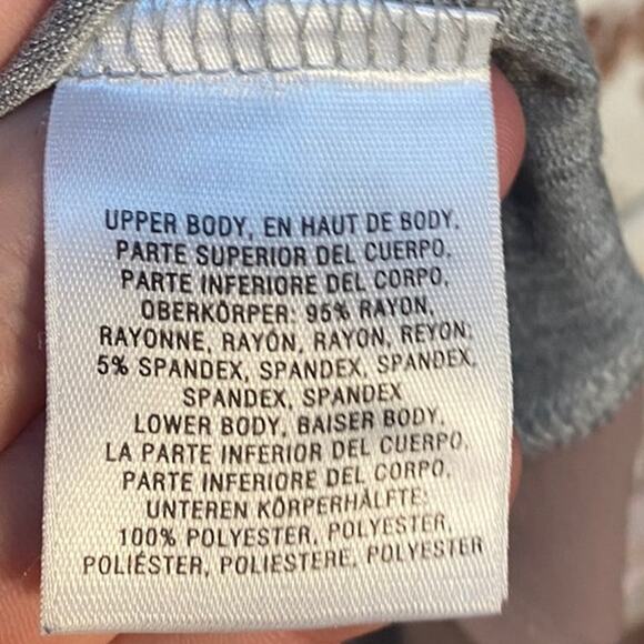 Anthropologie Meadow Rue Gray/Mauve Mixed Media Long Length Tunic Blouse - Picture 7 of 9